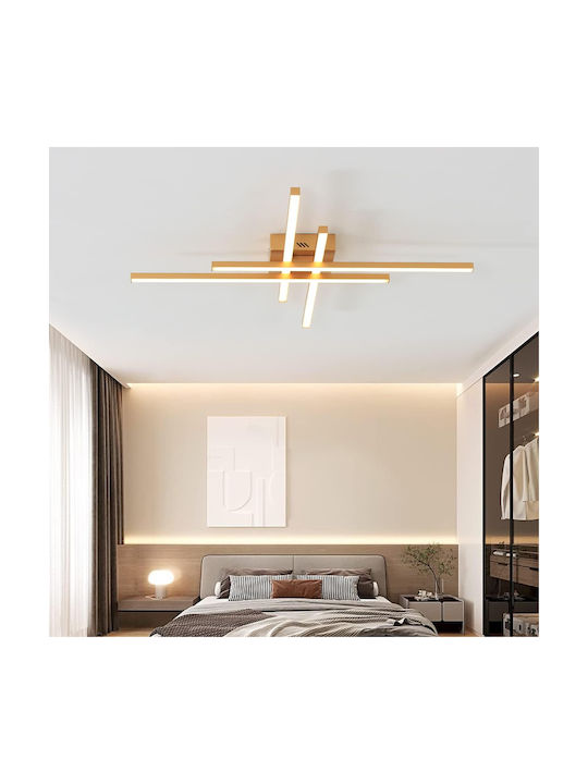 Powertech Leuchte Deckenleuchte 60cm Gold mit Integrierter LED