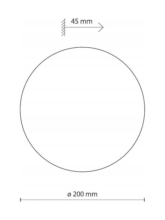 TK Lighting Luna Modern Lamp Wall with Socket G9 White 20cm