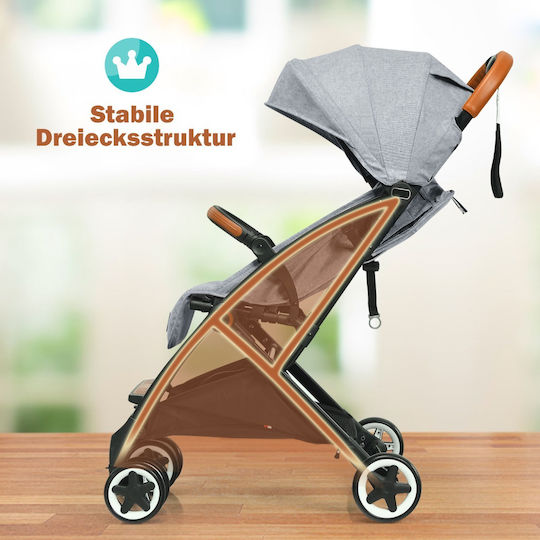 Costway Baby Stroller Suitable for Newborn Gray 7kg
