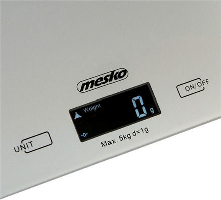 Mesko Ψηφιακή Ζυγαριά Κουζίνας έως 5kg Ασημί