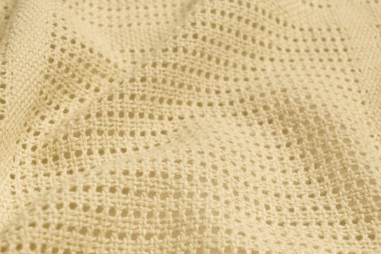 Sensillo Одеяло Детски пелени за пелени Плетено Бежов 80x100см.