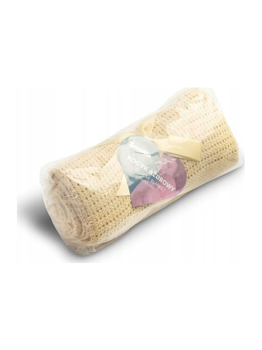 Sensillo Κουβέρτα Αγκαλιάς & Λίκνου Πλεκτή Μπεζ 80x100εκ.