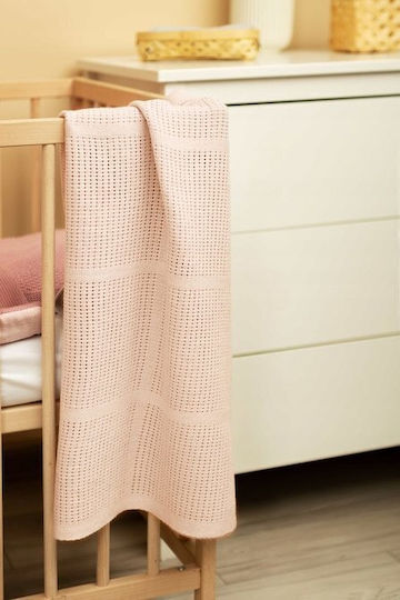 Sensillo Blanket Nursery Swaddling Blankets Knitted Pink 80x100cm