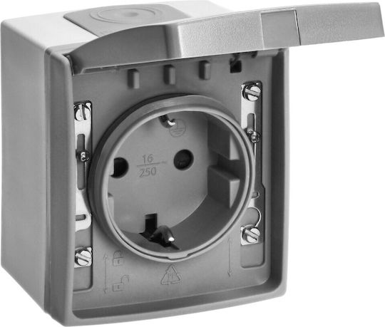 Orno Aquatic Power Socket Gray 1pcs
