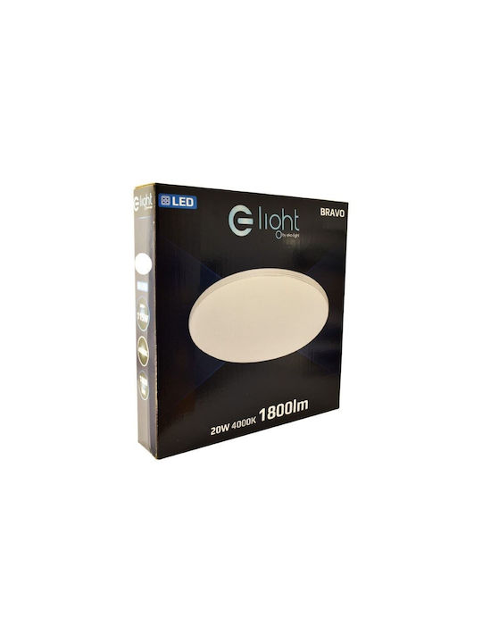Eko Light Deckenleuchte Badezimmer 39cm Weiß mit Integrierter LED