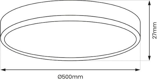 Eko Light Ceiling Mount Light Black with Integrated LED