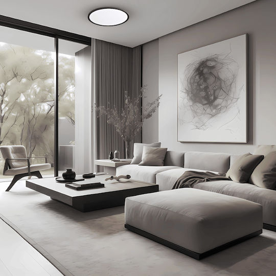 Eko Light Ceiling Mount Light Black with Integrated LED