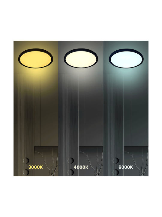 Eko Light Deckenleuchte Schwarz mit Integrierter LED