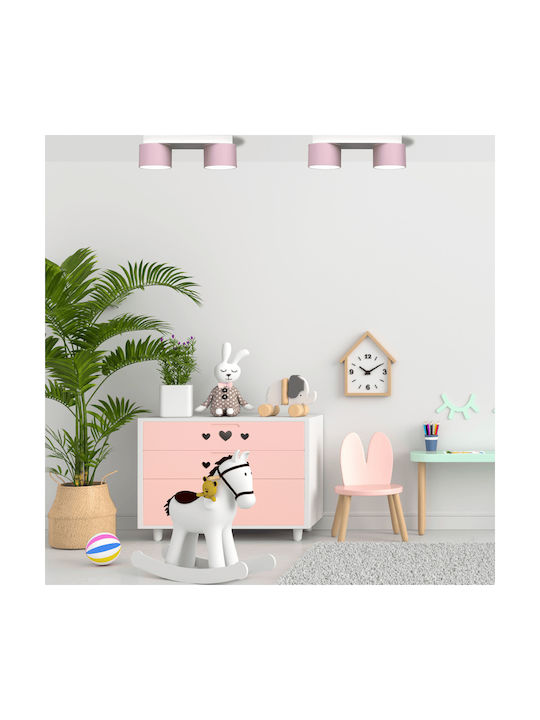 Eko Light Dixie Plafonieră de Tavan 24buc Roz cu Soclu GX53