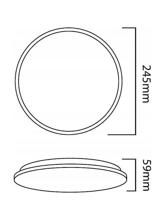 Maclean Energy Ceiling Mount Light Bathroom White with Integrated LED