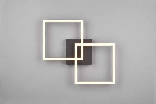 Trio Lighting TRAIL Πλαφονιέρα Οροφής 60εκ. Μαύρη με Ενσωματωμένο LED
