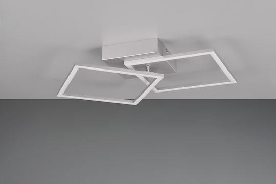 Trio Lighting TRAIL Таванна Плафониера 60 см Сива с Вграден LED