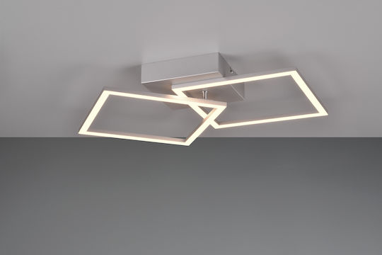 Trio Lighting TRAIL Таванна Плафониера 60 см Сива с Вграден LED