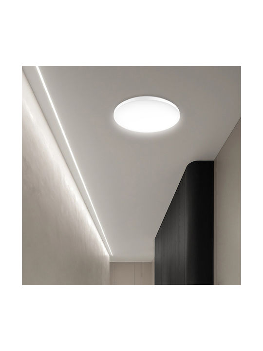 Eurolamp Ceiling Mount Light White with Integrated LED
