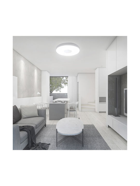 V-TAC Πλαφονιέρα Οροφής Λευκή με Ενσωματωμένο LED και Τηλεχειριστήριο