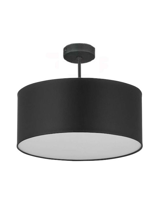 TK Lighting Vienna Ceiling Mount Light 40cm Black with Socket E27