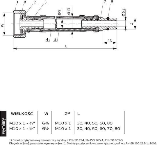 Perfexim Pipe Connection 3/8" 06-003-1010-030