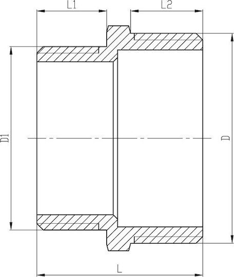 Invena Female Pipe Connection Brass 1/2" / 1" 2mm ZM-07-154