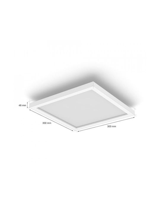 Philips Smart Πλαφονιέρα Οροφής 30εκ. Λευκή με Ενσωματωμένο LED