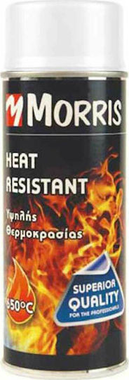 Benman Σπρέι Βαφής Heat Resistant Lacquer 800‎°C Υψηλής Θερμοκρασίας με Ματ Εφέ Λευκό Άσπρο 400ml