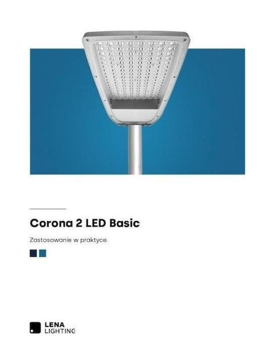 Lena Lighting Outdoor Floor Lamp LED Road 80W IP66 Silver