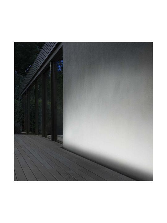 Ideal Lux Outdoor Floor Lamp LED Wall Washer 20W with Warm White Light IP65 Gray