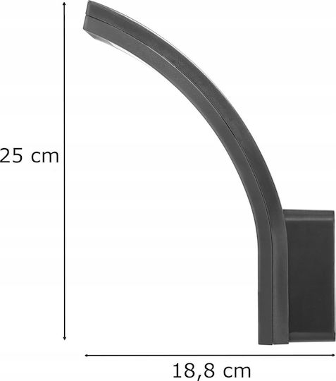 Adviti Iluminat Exterior Montat Pe Perete Led Încorporat 10W 4000K 18.8x25x6.6cm Adviti Iluminat Exterior Montat Pe Perete Led Încorporat 10W 4000K 18.8x25x6.6cm