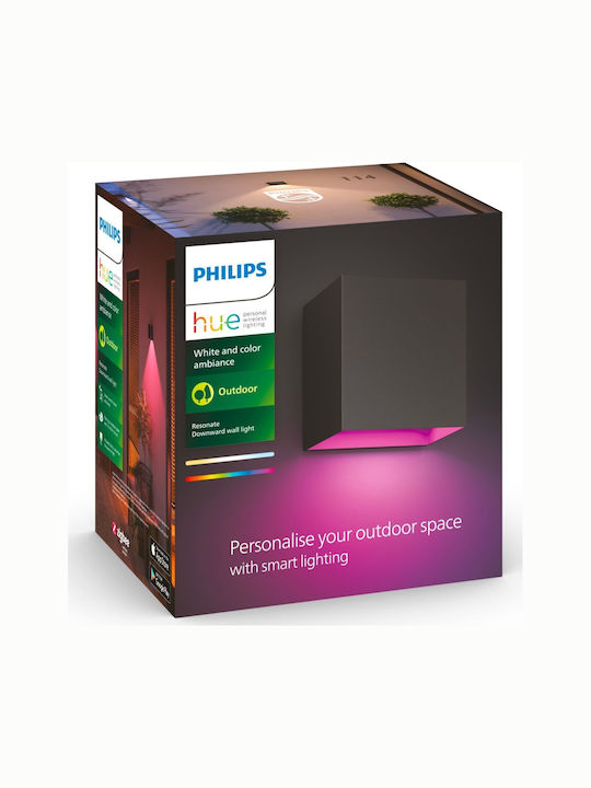 Philips Resonate Επιτοίχιο Εξωτερικό Φωτιστικό LED IP44 8W με RGBW Φως
