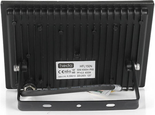 Lumax Στεγανός Προβολέας LED 50W Φυσικό Λευκό 4000K IP65