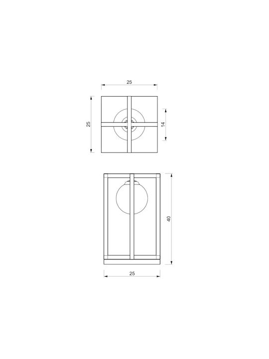 Eko Light Lustră Decorativă cu Soclu pentru Bec E14 Negru