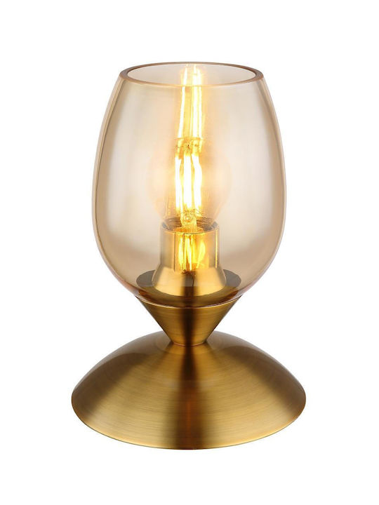 Επιτραπέζιο Φωτιστικό E14 Ποτήρι Globo Lighting 24007m Κεχριμπάρι