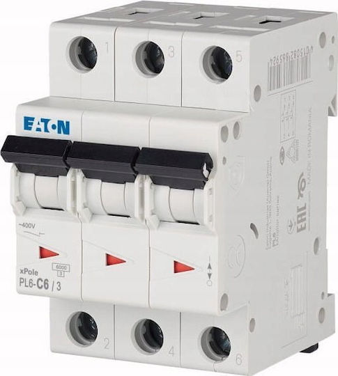F&F Automatic Circuit Breaker 6A Triple-pole AC
