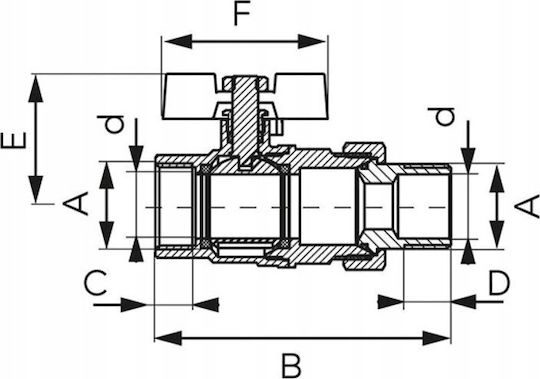 Ferro Valve / Switch 1" Male/Female