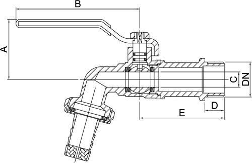 Invena Vana / Comutator 3/4" cu conector