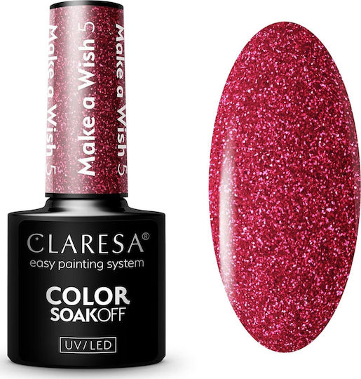 Claresa Make A Wish 5 Gel Nail Polish Make A Wish 5 With Glitter 5gr