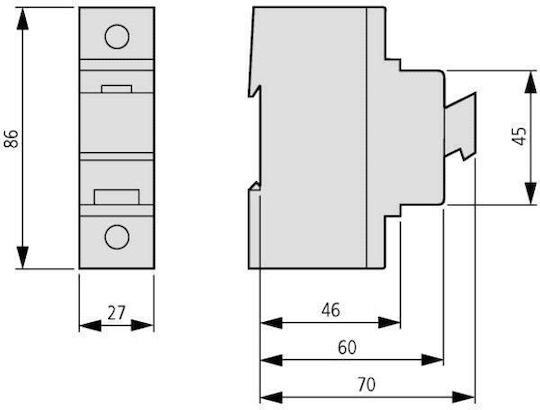 Eaton Ρελέ Ράγας 63A Μονοπολικό