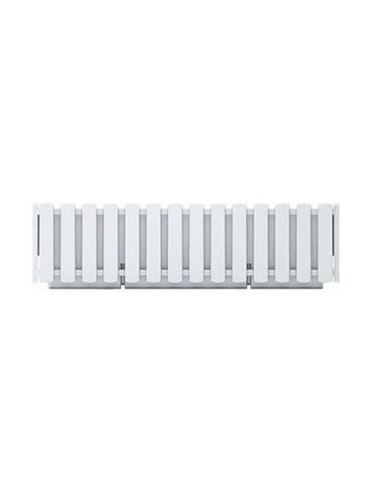 Prosperplast Boardee Fence Planter Planter Box Plastic White 58x18x16.2cm.