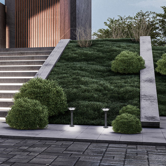 Eurolamp Solar Light Floor Column 3.8W 500lm Warm to Cool White with Motion Sensor IP44 16cmx16cmx35cmcm