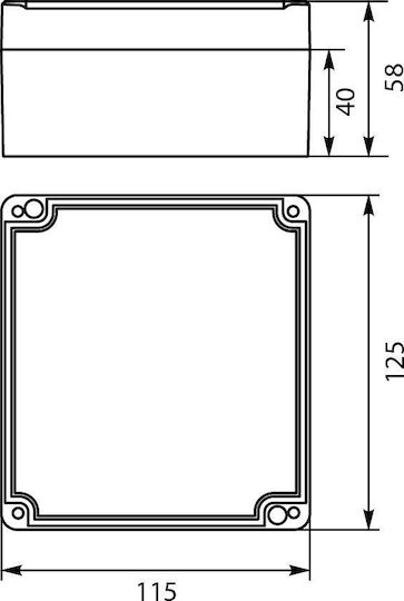 Elektro Plast Surface Mounted Electrical Box Watertight IP67 in Gray Color