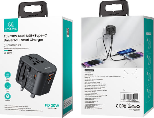 Usams Us Steckdosenadapter zu Universal