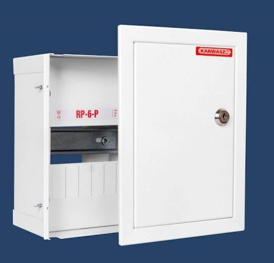 Karwasz Elektrischer Sicherungskasten Wandmontage, 1 Reihe, 6 Elemente