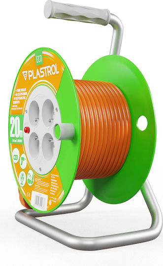 Plastrol Extension Cable Cord 3 x 1mm²/20m Orange