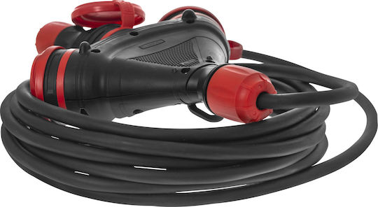 Plastrol Waterproof Extension Cable Cord 3 x 1.5mm²/10m Black