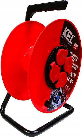 Plastrol 4 Plätze mit Kabel 50m Durchmesser 3 x 1.5mm² Wasserdicht Rot