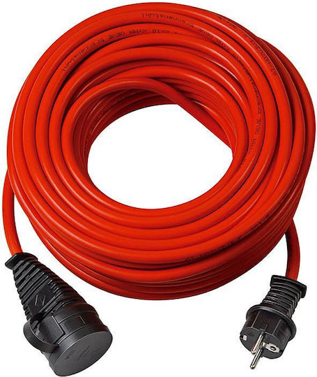 Brennenstuhl Waterproof Extension Cable Cord 3 x 1.5mm²/10m Red