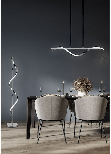 Trio Lighting Isabel LED Floor Lamp H120cm. Gray