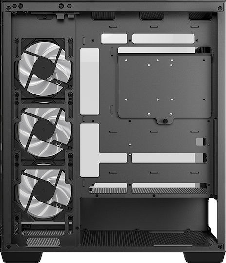 Deepcool CG580 4F Gaming Midi Tower Κουτί Υπολογιστή με Πλαϊνό Παράθυρο και ARGB Φωτισμό Μαύρο