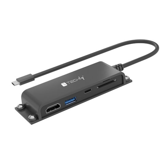 Techly USB-C Docking Station with HDMI 4K Black (IADAP-USBC-935)