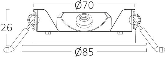 Braytron Στρογγυλό LED Panel 4W με Θερμό Λευκό Φως 3000K