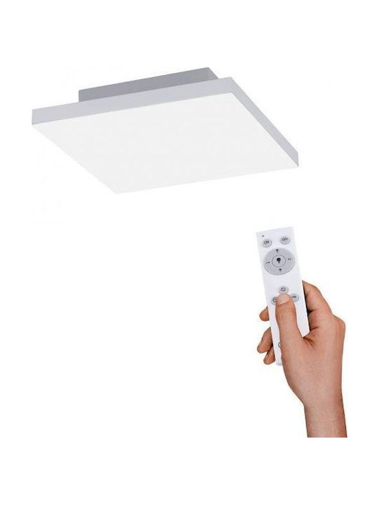 Paul Neuhaus Canvas Pătrat În aer liber Panou LED Putere 20W cu Bianco reglabil Lumini cu control de la distanță 29.5x29.5cm.